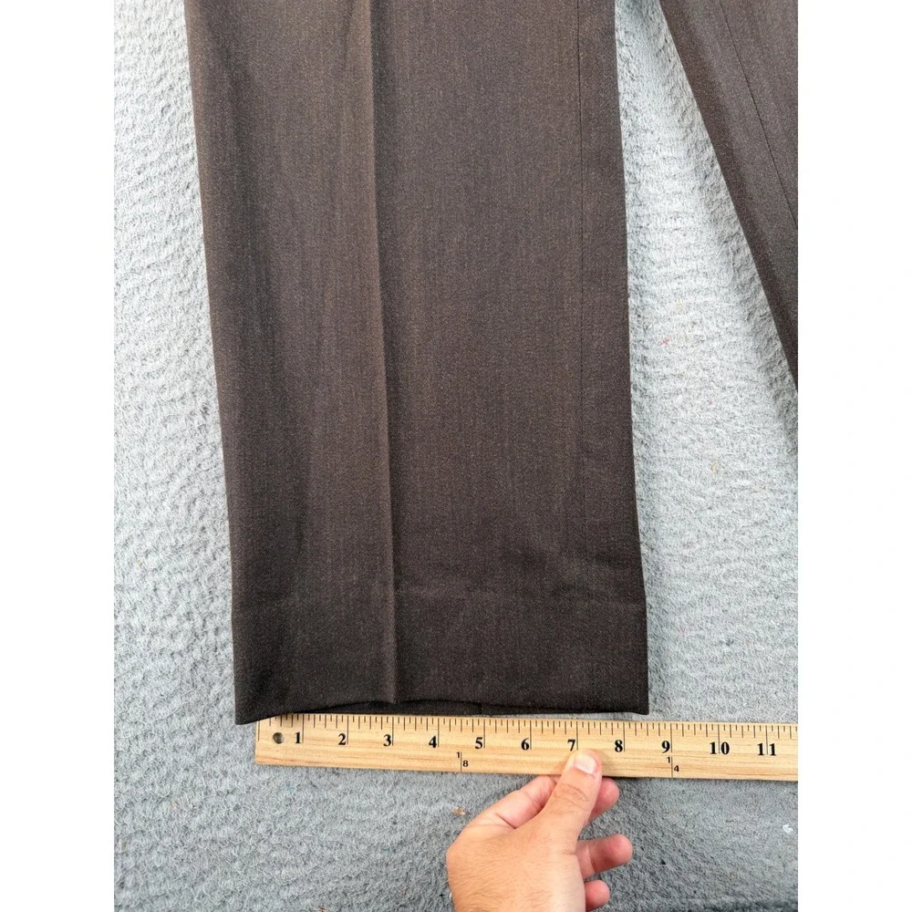 Canali Dress Pants Trousers Mens 34x28 Brown Pure Wool Italy Luxury Business